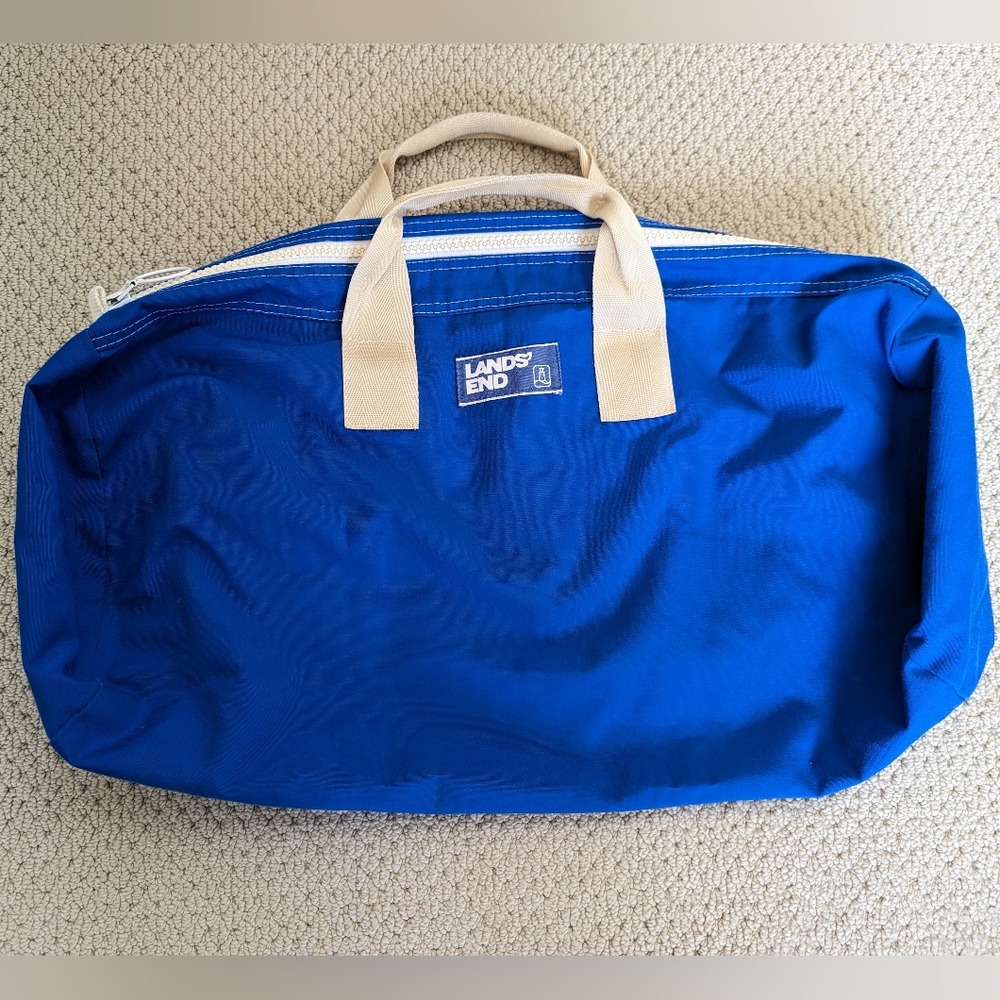 Vintage Lands' End Travel Weekend Duffle Bag